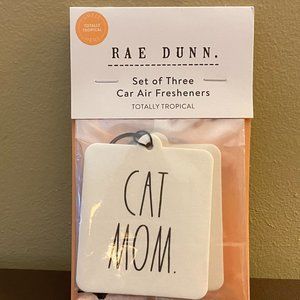 RAE DUNN Set of 3 CAT MOM Car AIR FRESHENERS